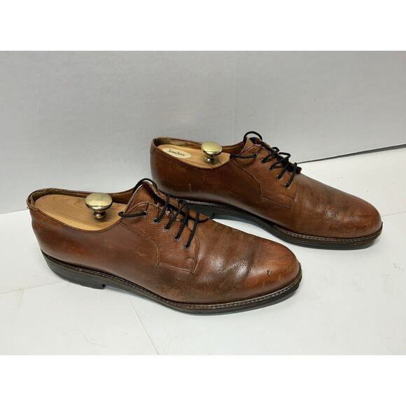 Salvatore Ferragamo Dress Shoes Men\'s Size 13 B Brown Leather Oxfords main image 4
